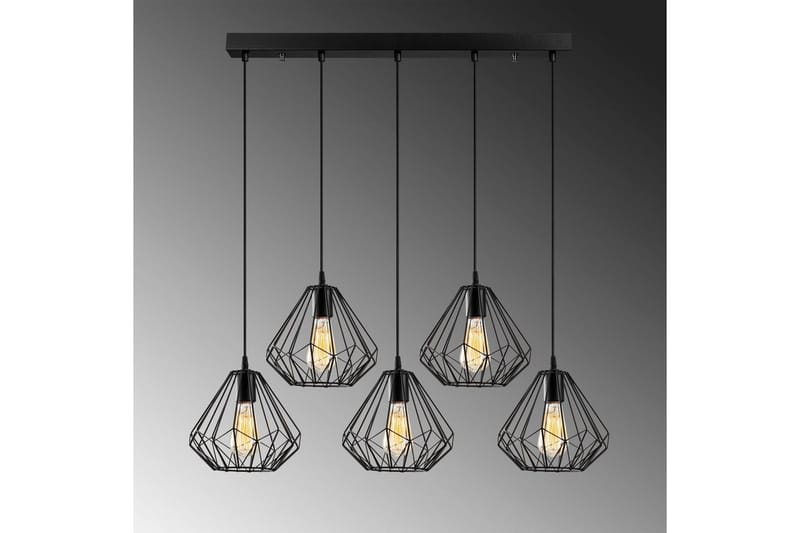 Lysekrone Almasi Five Svart - Svart - Belysning - Innendørsbelysning & Lamper - Taklampe - Pendellamper & Hengelamper
