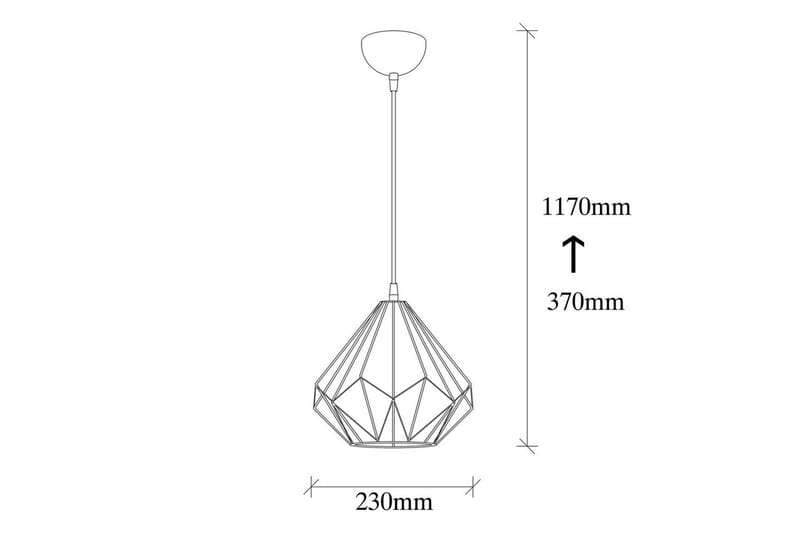 Lysekrone Almasi Single Svart - Svart - Belysning - Innendørsbelysning & Lamper - Taklampe - Pendellamper & Hengelamper