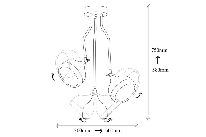 Lysekrone Beloulfield Svart / Kobber - Kobber/Svart - Belysning - Innendørsbelysning & Lamper - Taklampe - Pendellamper & Hengelamper