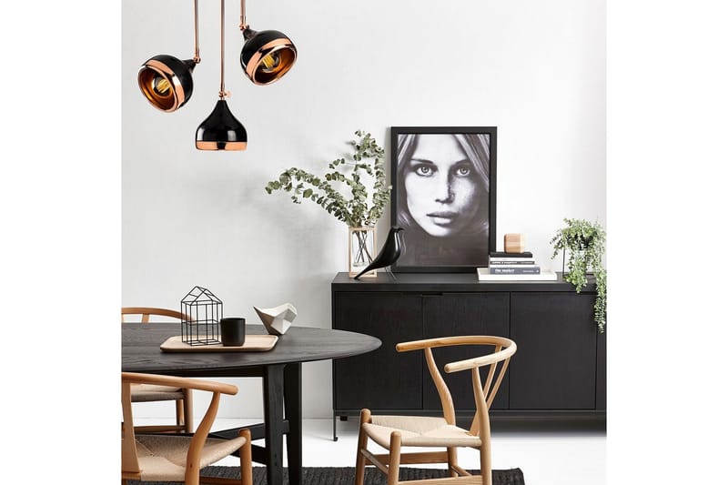 Lysekrone Beloulfield Svart / Kobber - Kobber/Svart - Belysning - Innendørsbelysning & Lamper - Taklampe - Pendellamper & Hengelamper