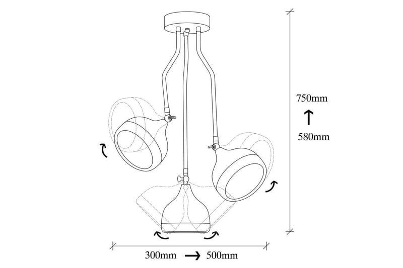 Lysekrone Beloulfield Svart / Kobber - Kobber/Svart - Belysning - Innendørsbelysning & Lamper - Taklampe - Pendellamper & Hengelamper
