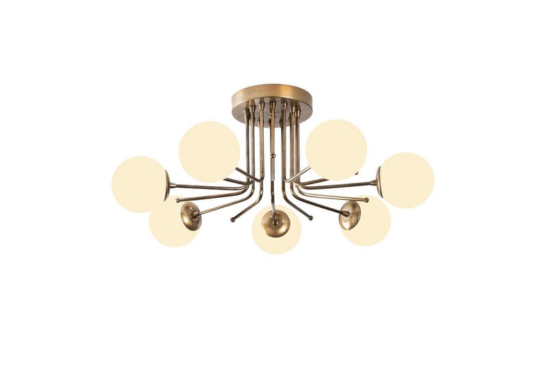 Lysekrone Bhika Masafumie Sju Gull / Hvit - Gull/Hvit - Belysning - Innendørsbelysning & Lamper - Taklampe - Plafondlampe