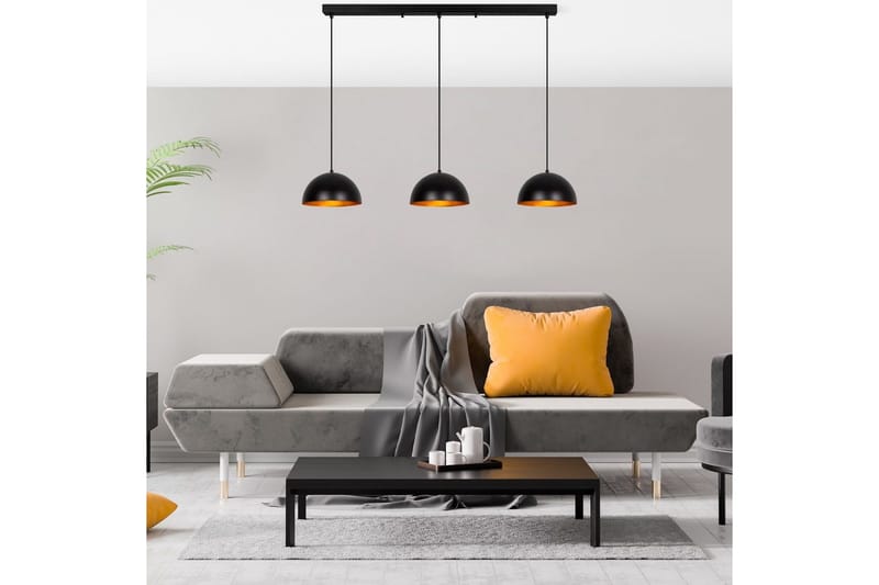 Lysekrone Brena Svart Tre Sokkel - 140 x 30 x 111 cm - Belysning - Innendørsbelysning & Lamper - Taklampe - Pendellamper & Hengelamper