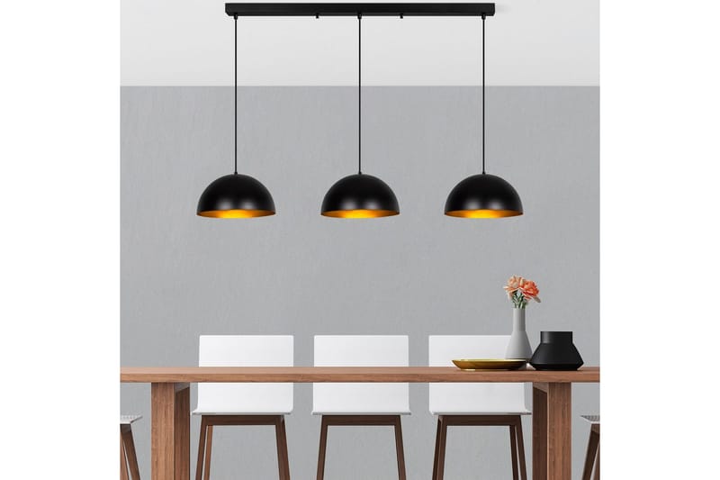 Lysekrone Brena Svart Tre Sokkel - 145 x 40 x 116 cm - Belysning - Innendørsbelysning & Lamper - Taklampe - Pendellamper & Hengelamper