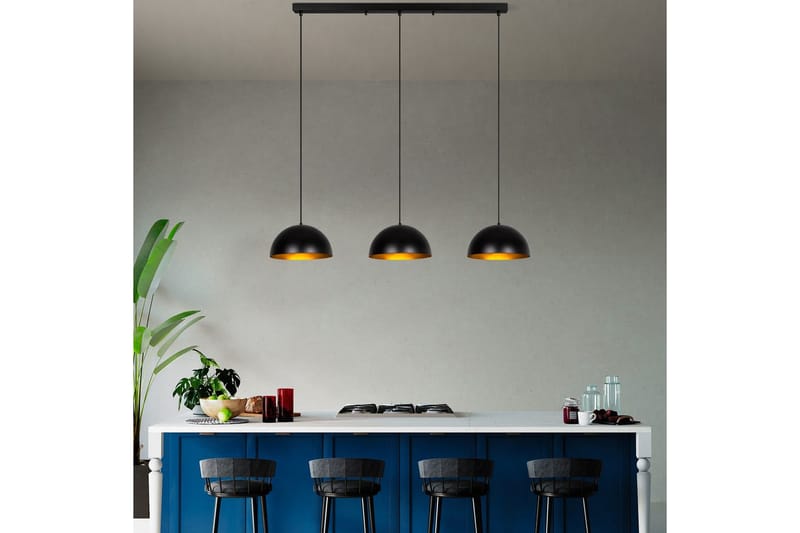 Lysekrone Brena Svart Tre Sokkel - 145 x 40 x 116 cm - Belysning - Innendørsbelysning & Lamper - Taklampe - Pendellamper & Hengelamper