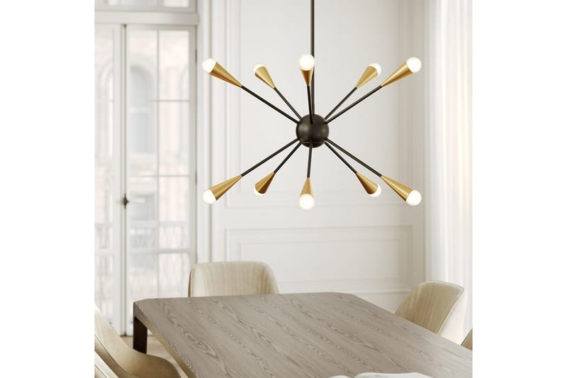 Lysekrone Feiss Jax Midnattssvart - Midnattssvart - Belysning - Innendørsbelysning & Lamper - Taklampe - Krystallkrone & takkrone
