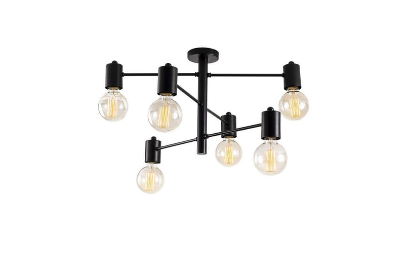 Lysekrone Hexaia Ned Svart - Svart - Belysning - Innendørsbelysning & Lamper - Taklampe - Pendellamper & Hengelamper