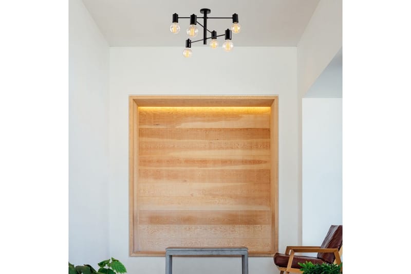 Lysekrone Hexaia Ned Svart - Svart - Belysning - Innendørsbelysning & Lamper - Taklampe - Pendellamper & Hengelamper