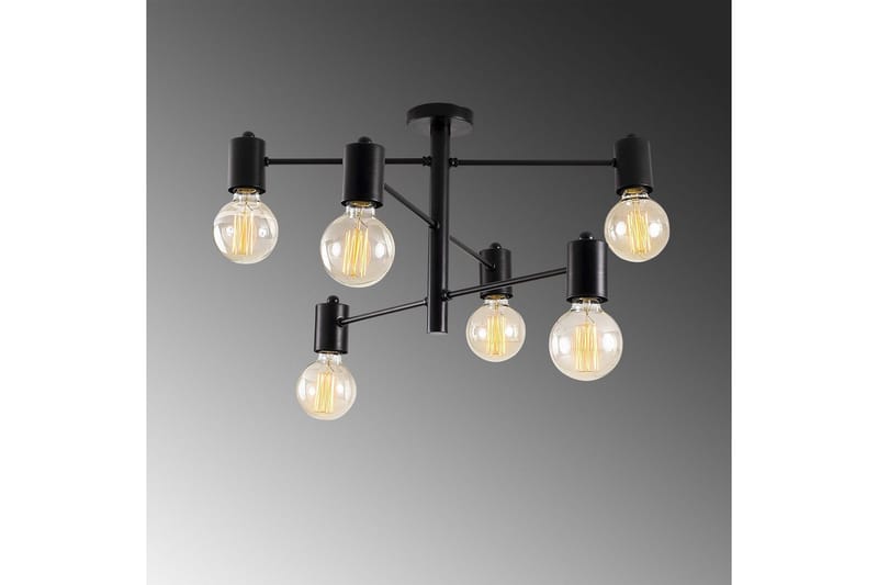 Lysekrone Hexaia Ned Svart - Svart - Belysning - Innendørsbelysning & Lamper - Taklampe - Pendellamper & Hengelamper