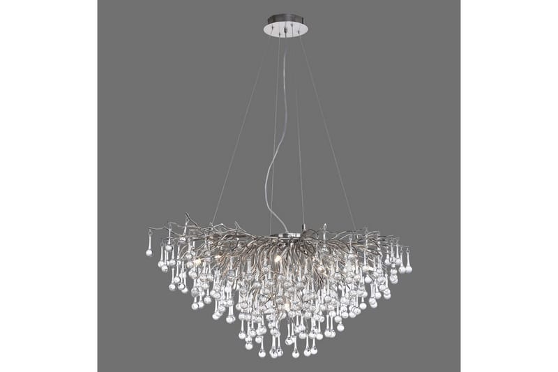 Lysekrone Icicle - 50x250x100 cm, Stål - Belysning - Innendørsbelysning & Lamper - Taklampe - Krystallkrone & takkrone