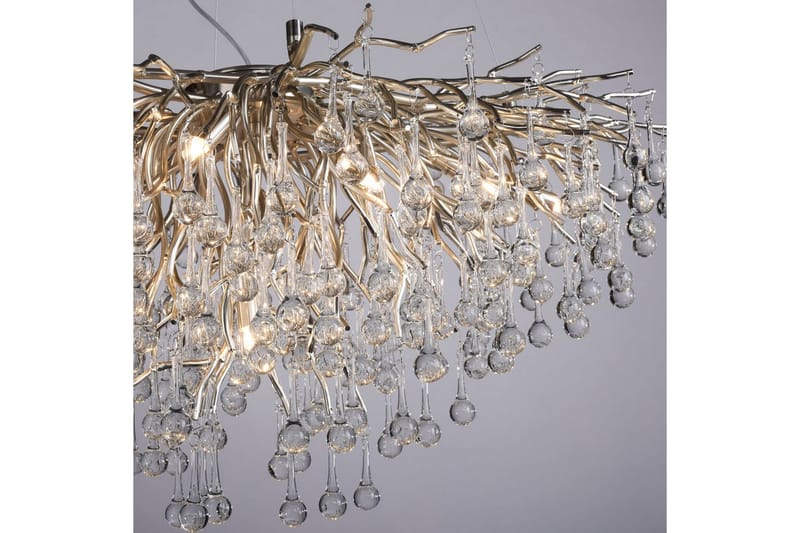 Lysekrone Icicle - 50x250x100 cm, Stål - Belysning - Innendørsbelysning & Lamper - Taklampe - Krystallkrone & takkrone