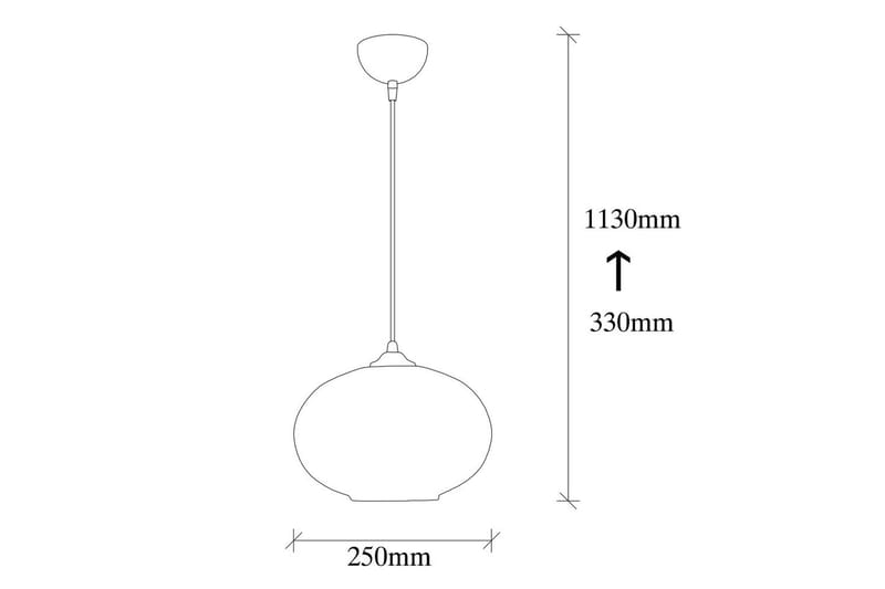 Lysekrone Jeba Enkel Svart / Honning - Svart - Belysning - Innendørsbelysning & Lamper - Taklampe - Pendellamper & Hengelamper