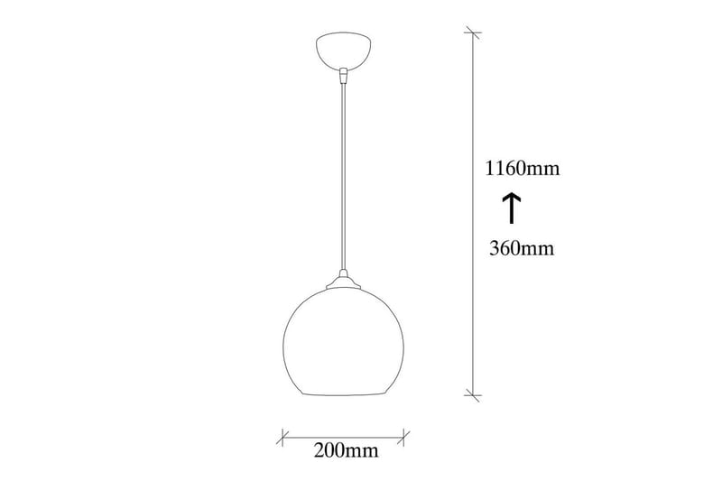 Lysekrone Jebax Enkel Svart / Honning - Svart - Belysning - Innendørsbelysning & Lamper - Taklampe - Pendellamper & Hengelamper