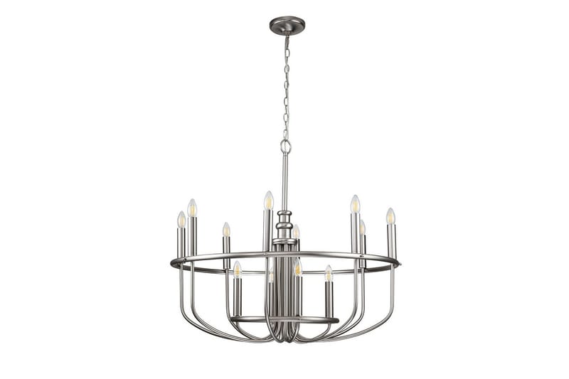 Lysekrone Kichler Capitol Hill 882x779 mm, Børstet nikkel - 882x779 mm, Børstet nikkel - Belysning - Innendørsbelysning & Lamper - Taklampe - Krystallkrone & takkrone