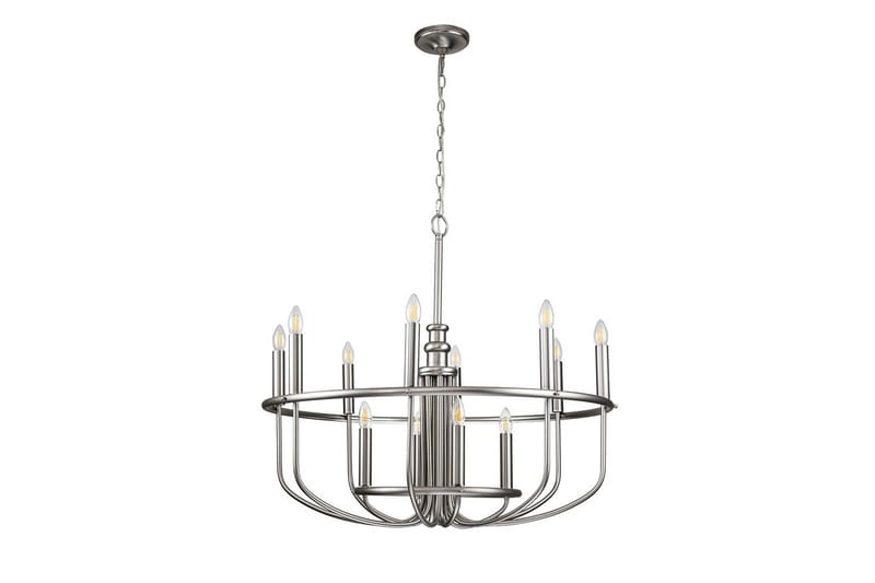 Lysekrone Kichler Capitol Hill 882x779 mm, Børstet nikkel - 882x779 mm, Børstet nikkel - Belysning - Innendørsbelysning & Lamper - Taklampe - Krystallkrone & takkrone