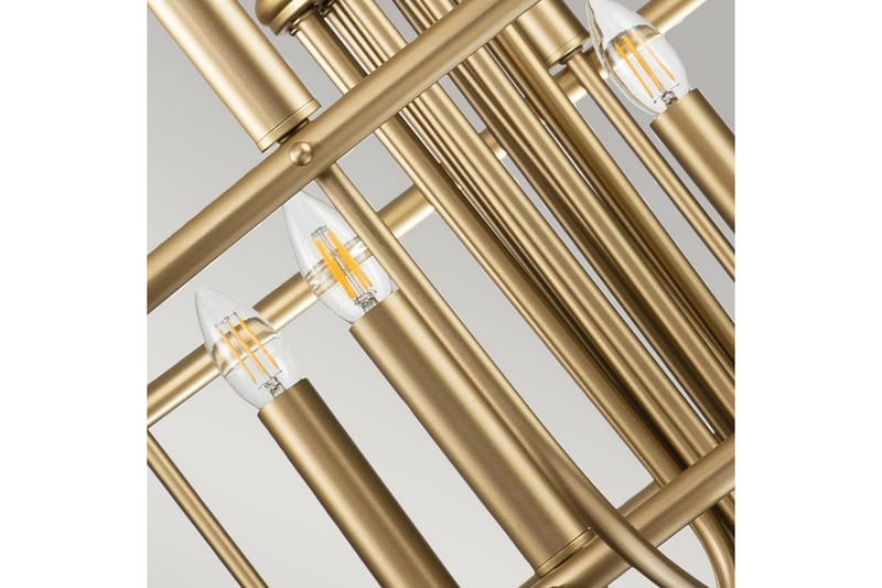 Lysekrone Kichler Capitol Hill 882x779 mm, Malt Naturlig Messing - 882x779 mm, Malt Naturlig Messing - Belysning - Innendørsbelysning & Lamper - Taklampe - Krystallkrone & takkrone