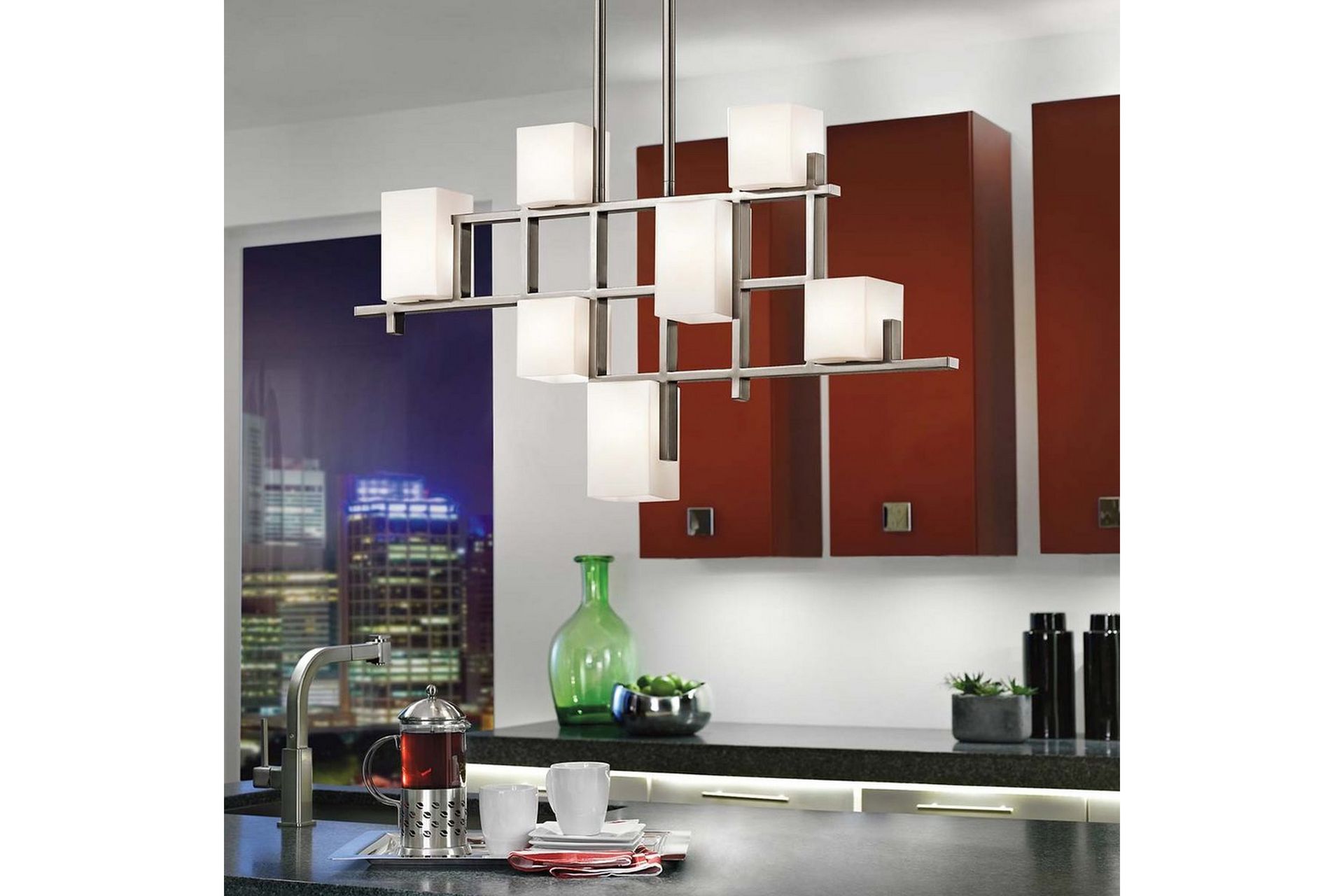 Lysekrone Kichler City Lights 876x470x89 mm - 876x470x89 mm - Belysning - Innendørsbelysning & Lamper - Taklampe - Krystallkrone & takkrone