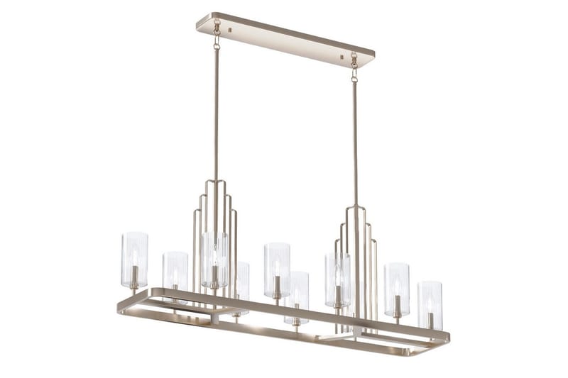 Lysekrone Kichler Kimrose 1137x449x325 mm, Polert nikkel - 1137x449x325 mm, Polert nikkel - Belysning - Innendørsbelysning & Lamper - Taklampe - Krystallkrone & takkrone