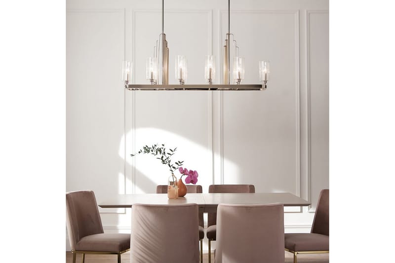 Lysekrone Kichler Kimrose 1137x449x325 mm, Polert nikkel - 1137x449x325 mm, Polert nikkel - Belysning - Innendørsbelysning & Lamper - Taklampe - Krystallkrone & takkrone