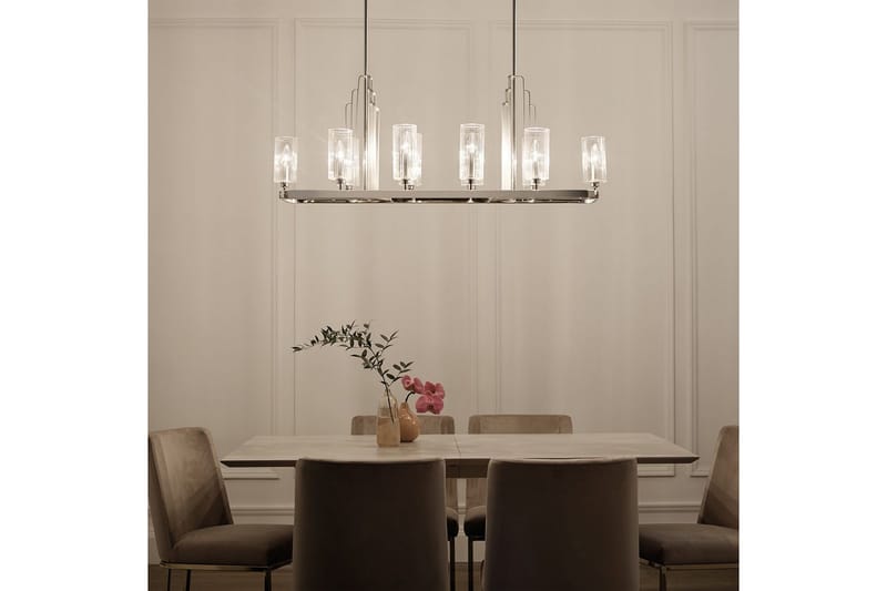 Lysekrone Kichler Kimrose 1137x449x325 mm, Polert nikkel - 1137x449x325 mm, Polert nikkel - Belysning - Innendørsbelysning & Lamper - Taklampe - Krystallkrone & takkrone