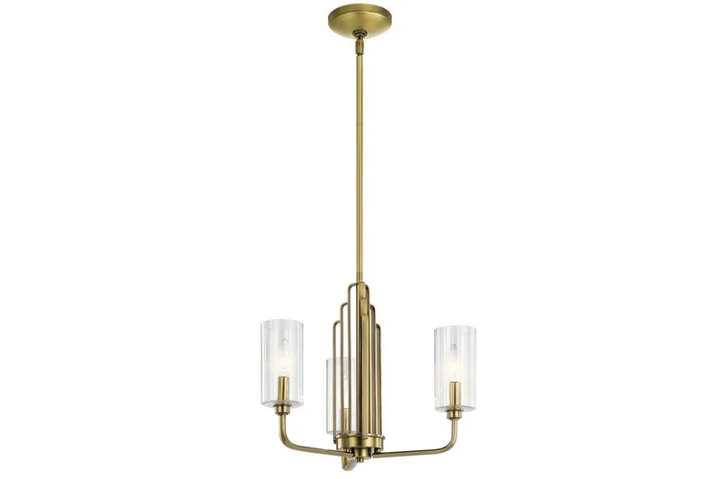 Lysekrone Kichler Kimrose 374x459 mm, Børstet naturlig messing - 374x459 mm, Børstet naturlig messing - Belysning - Innendørsbelysning & Lamper - Taklampe - Krystallkrone & takkrone