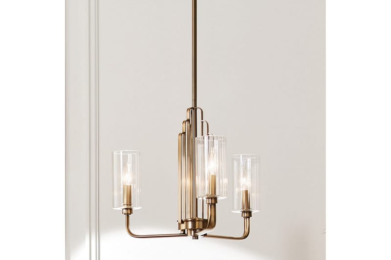 Lysekrone Kichler Kimrose 374x459 mm, Børstet naturlig messing - 374x459 mm, Børstet naturlig messing - Belysning - Innendørsbelysning & Lamper - Taklampe - Krystallkrone & takkrone