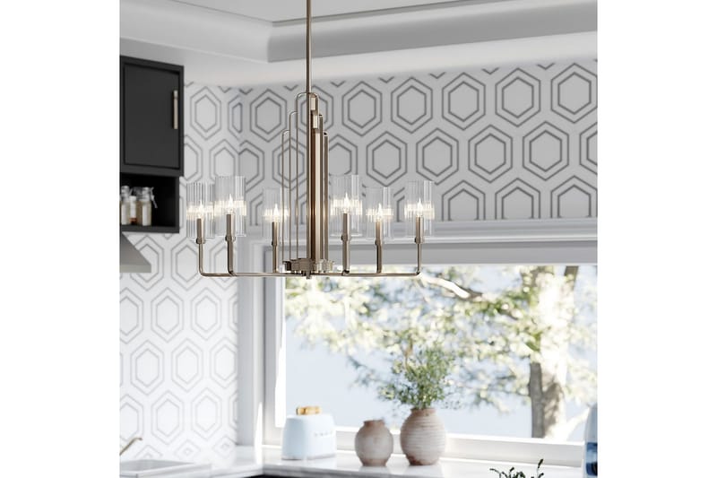 Lysekrone Kichler Kimrose 526x686 mm, Polert nikkel - 526x686 mm, Polert nikkel - Belysning - Innendørsbelysning & Lamper - Taklampe - Krystallkrone & takkrone