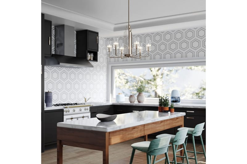 Lysekrone Kichler Kimrose 526x686 mm, Polert nikkel - 526x686 mm, Polert nikkel - Belysning - Innendørsbelysning & Lamper - Taklampe - Krystallkrone & takkrone