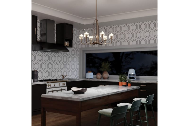 Lysekrone Kichler Kimrose 526x686 mm, Polert nikkel - 526x686 mm, Polert nikkel - Belysning - Innendørsbelysning & Lamper - Taklampe - Krystallkrone & takkrone
