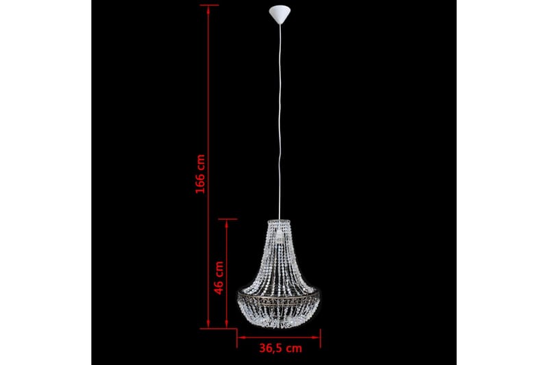 Lysekrone krystallanheng 36,5 x 46 cm - Krystallkrone & takkrone - Stuelampe - Soveromslampe