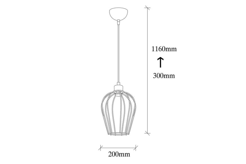 Lysekrone Majrulali Svart Enkeltkontakt - Enkeltkontakt - Belysning - Innendørsbelysning & Lamper - Taklampe - Pendellamper & Hengelamper