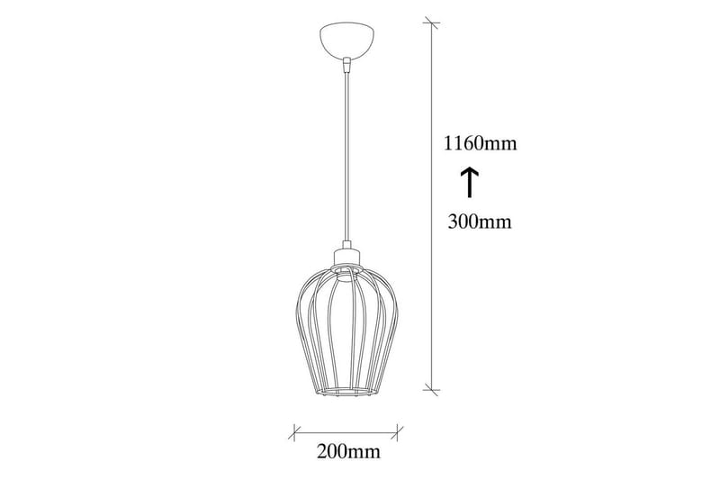Lysekrone Majrulali Svart Enkeltkontakt - Enkeltkontakt - Belysning - Innendørsbelysning & Lamper - Taklampe - Pendellamper & Hengelamper