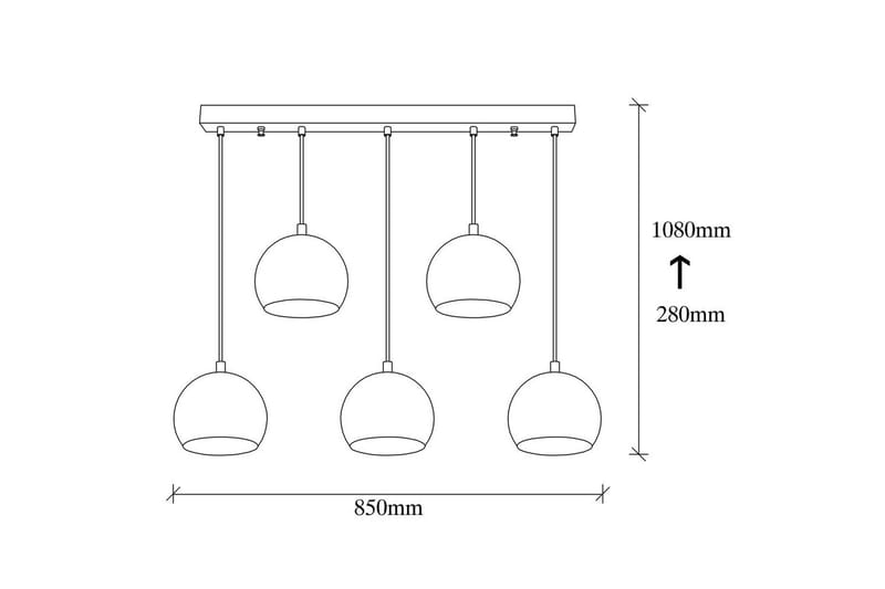 Lysekrone Rantesh Fem Vintage - Gull - Belysning - Innendørsbelysning & Lamper - Taklampe - Pendellamper & Hengelamper