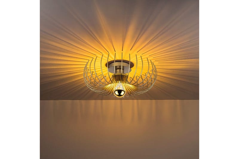 Lysekrone Sadorte gull - 36 x 36 x 12 cm - Belysning - Innendørsbelysning & Lamper - Taklampe - Plafondlampe