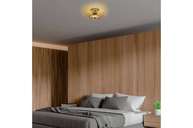 Lysekrone Sadorte gull - 36 x 36 x 12 cm - Belysning - Innendørsbelysning & Lamper - Taklampe - Plafondlampe