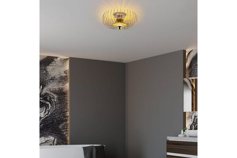 Lysekrone Sadorte gull - 36 x 36 x 12 cm - Belysning - Innendørsbelysning & Lamper - Taklampe - Plafondlampe