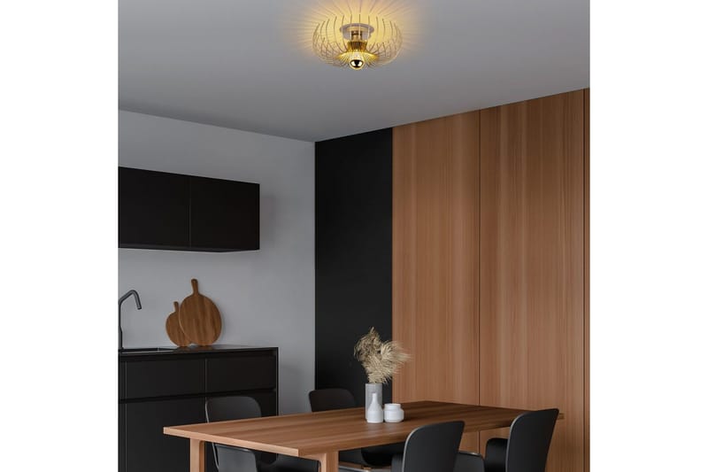 Lysekrone Sadorte gull - 36 x 36 x 12 cm - Belysning - Innendørsbelysning & Lamper - Taklampe - Plafondlampe