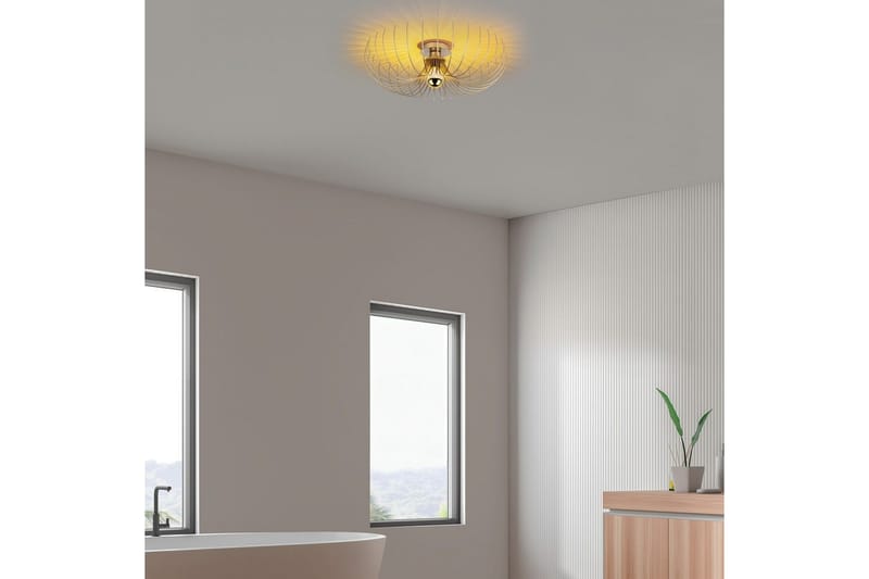 Lysekrone Sadorte gull - 56 x 56 x 16 cm - Belysning - Innendørsbelysning & Lamper - Taklampe - Plafondlampe