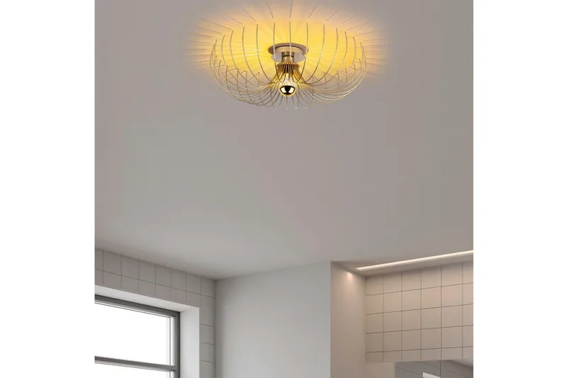 Lysekrone Sadorte gull - 56 x 56 x 16 cm - Belysning - Innendørsbelysning & Lamper - Taklampe - Plafondlampe
