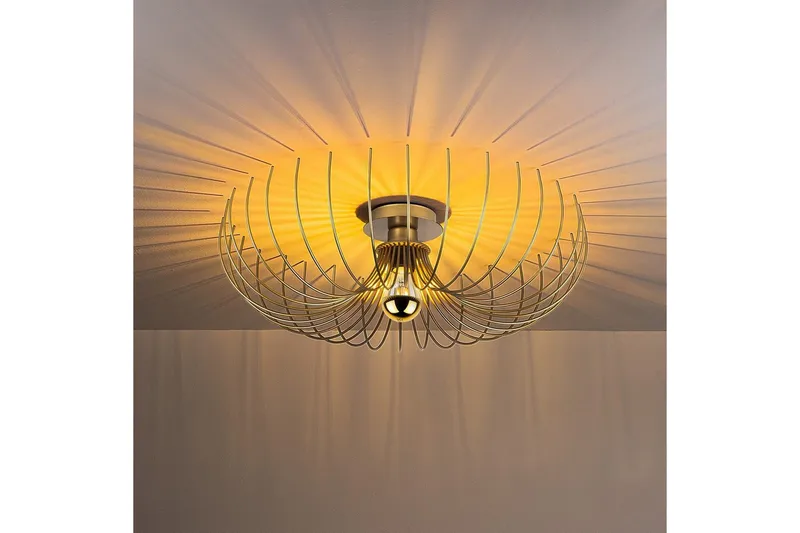 Lysekrone Sadorte gull - 56 x 56 x 16 cm - Belysning - Innendørsbelysning & Lamper - Taklampe - Plafondlampe