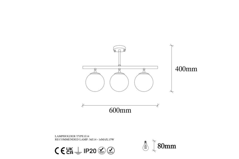 Lysekrone Sone Vintage Horisontal - Kobber - Belysning - Innendørsbelysning & Lamper - Taklampe - Pendellamper & Hengelamper