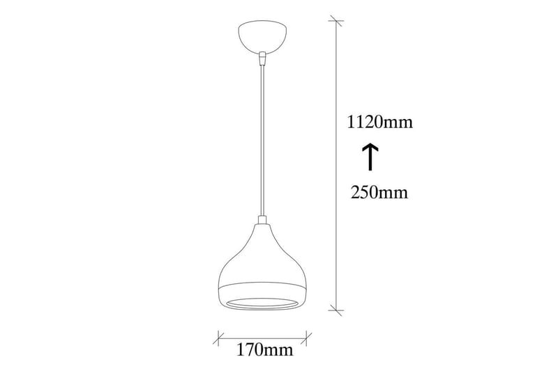 Lysekrone Sood Enkelt Kobber / Svart - Kobber / Svart - Belysning - Innendørsbelysning & Lamper - Taklampe - Pendellamper & Hengelamper