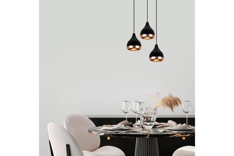 Lysekrone Soodne Svart / Kobber - Kobber/Svart - Belysning - Innendørsbelysning & Lamper - Taklampe - Pendellamper & Hengelamper