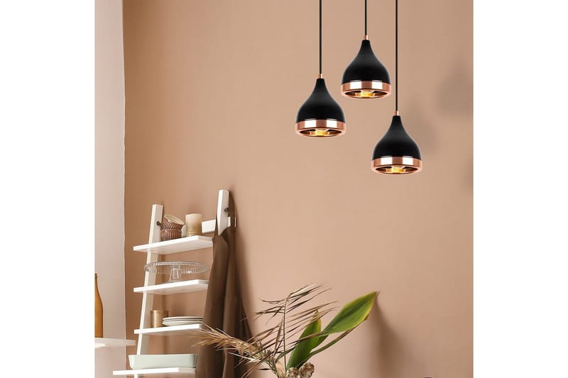 Lysekrone Soodne Svart / Kobber - Kobber/Svart - Belysning - Innendørsbelysning & Lamper - Taklampe - Pendellamper & Hengelamper