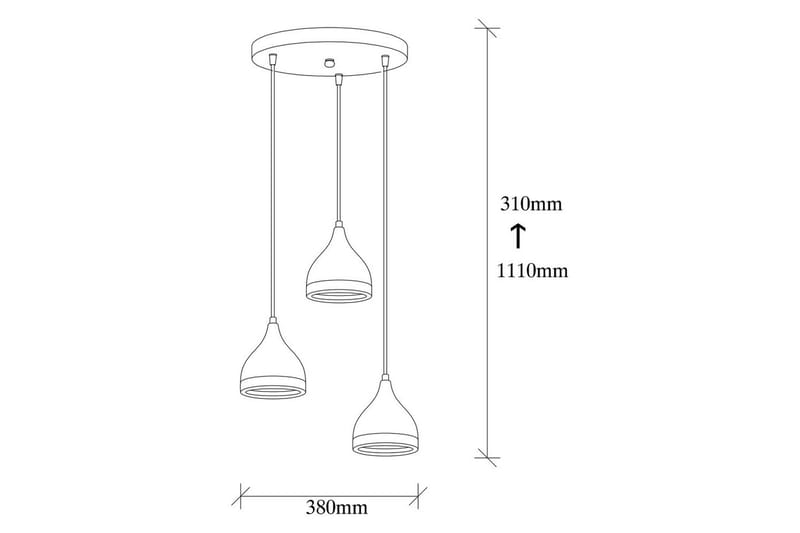 Lysekrone Soodne Svart / Kobber - Kobber/Svart - Belysning - Innendørsbelysning & Lamper - Taklampe - Pendellamper & Hengelamper