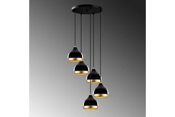 Lysekrone Soodni Fem Sirkel Svart - Svart - Belysning - Innendørsbelysning & Lamper - Taklampe - Pendellamper & Hengelamper