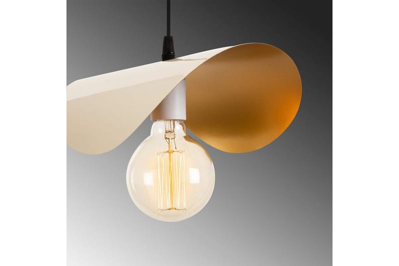 Lysekrone Sugana Kurvet Hvit / Gull - Hvit / Gull - Belysning - Innendørsbelysning & Lamper - Taklampe - Pendellamper & Hengelamper