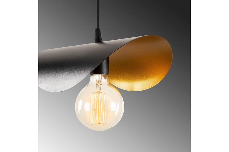 Lysekrone Sugana Kurvet Svart / Gull - Svart / Gull - Belysning - Innendørsbelysning & Lamper - Taklampe - Pendellamper & Hengelamper