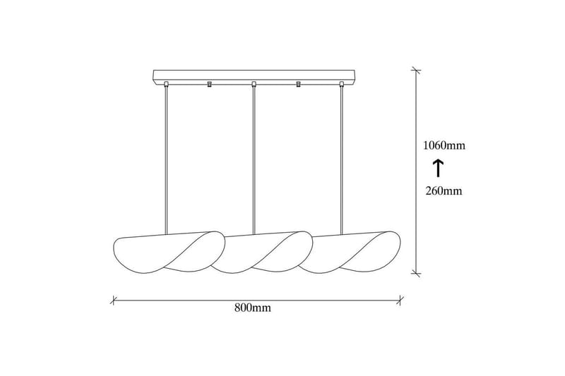 Lysekrone Sugana Three Hvit / Gull - Gull/Hvit - Belysning - Innendørsbelysning & Lamper - Taklampe - Pendellamper & Hengelamper