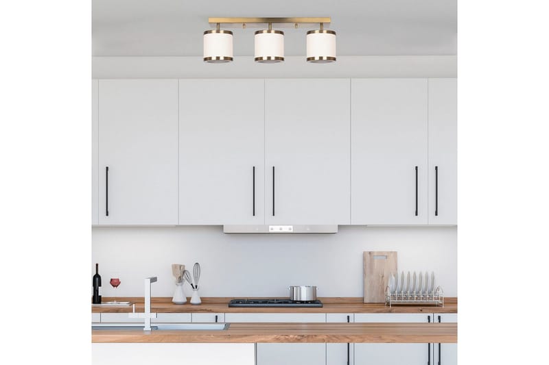 Lysekrone Talra Three Vintage - Gull - Belysning - Innendørsbelysning & Lamper - Taklampe - Plafondlampe